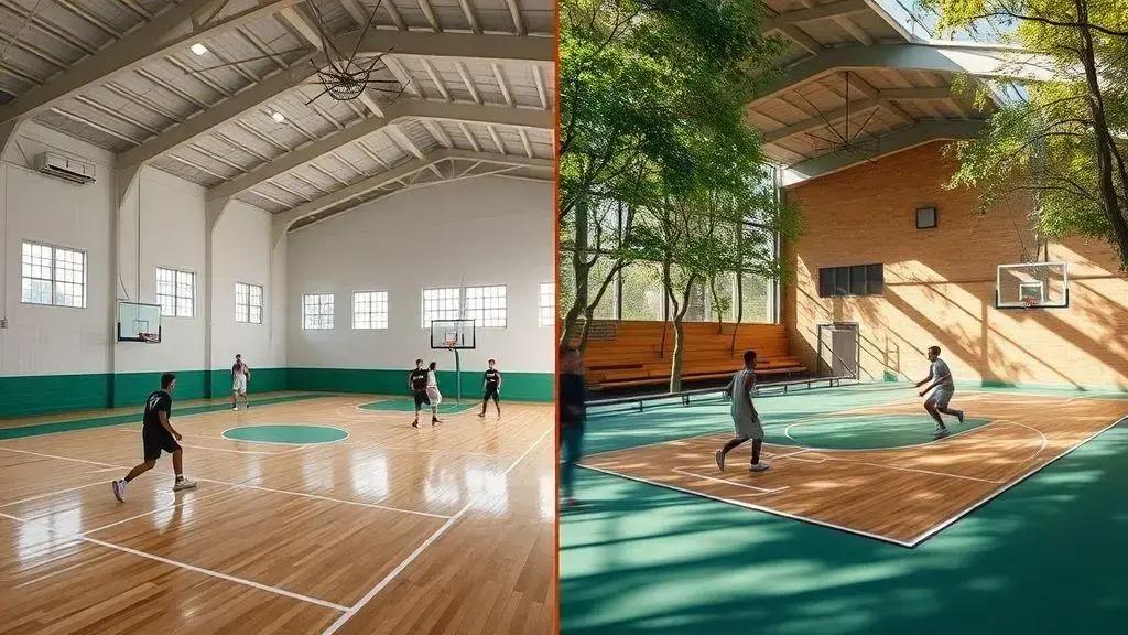 Diferenças entre quadras indoor e outdoor