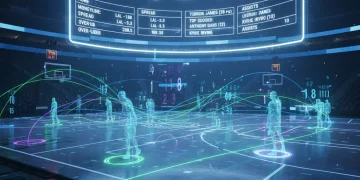 NBA Betting Analytics 2026: Unlocking 15% More Court Vision with Advanced Data Advanced NBA betting analytics dashboard with futuristic data overlays