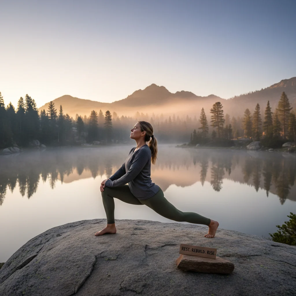 Athlete performing active recovery exercises to aid muscle recuperation