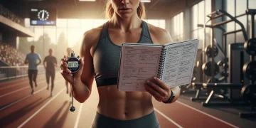 Athlete meticulously planning 3-month training cycle for 2026 season peak performance