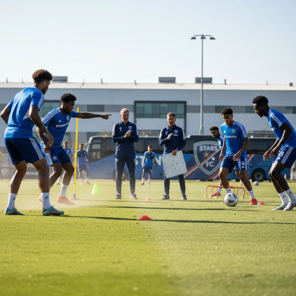 MLS players training intensively for performance improvement