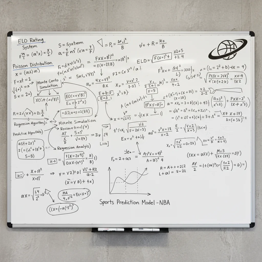 Mathematical formulas and algorithms for sports prediction models.